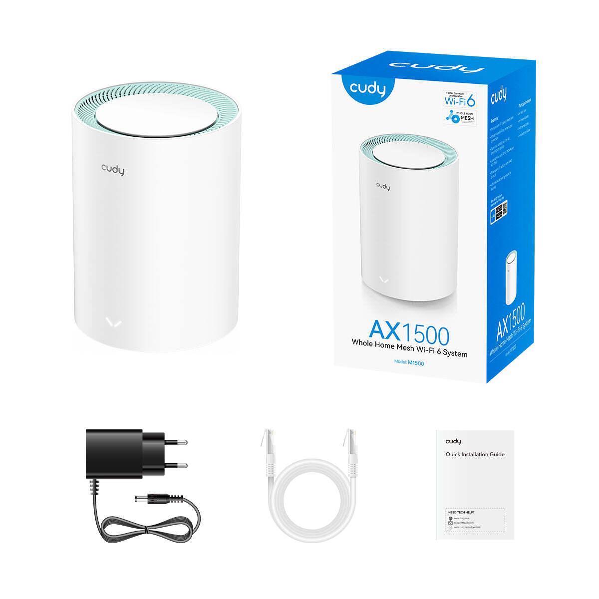 CUDY M1500 1-Pack WiFi Mesh Solution — 2