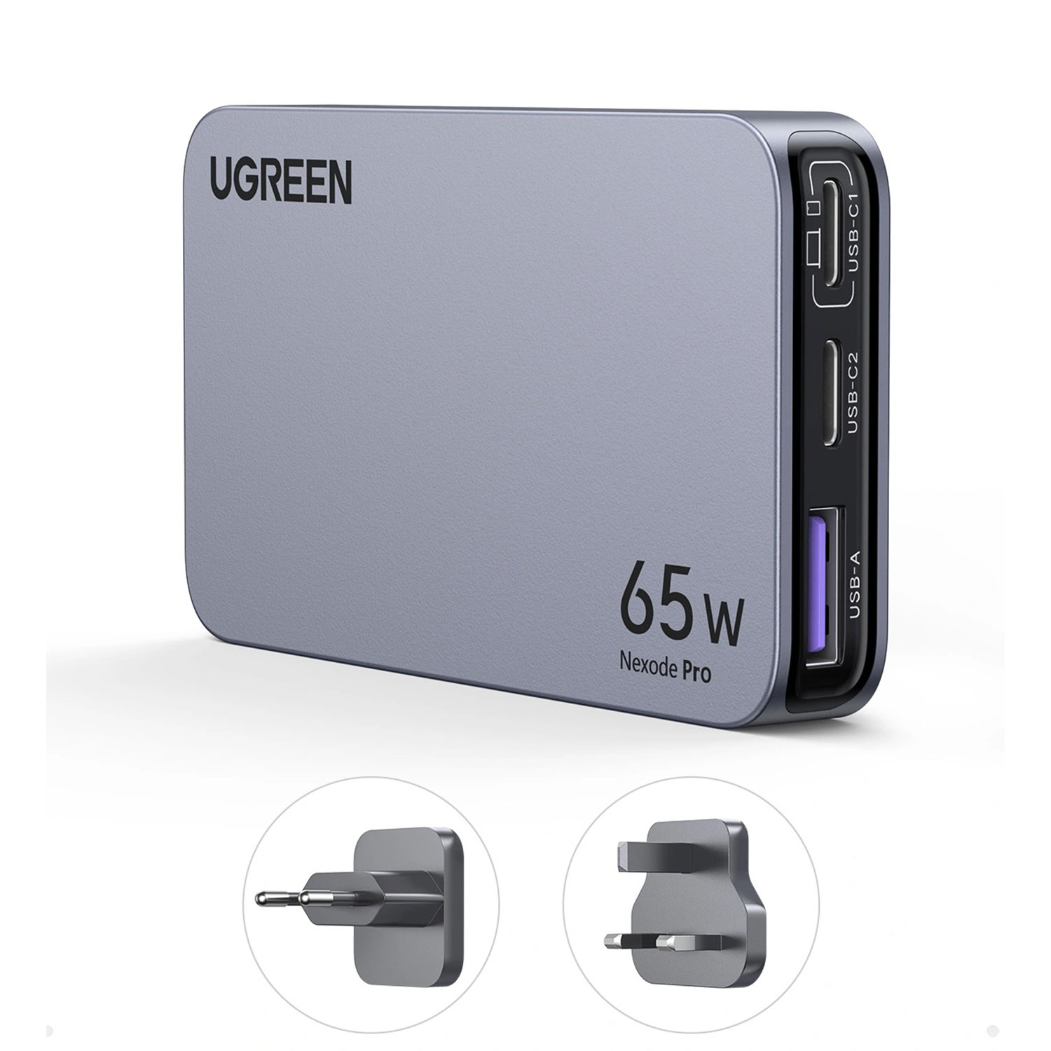Power adapter UGREEN X753 Nexode Pro GaN Fast Charging PD 3 Ports GR 25356 65W — 2