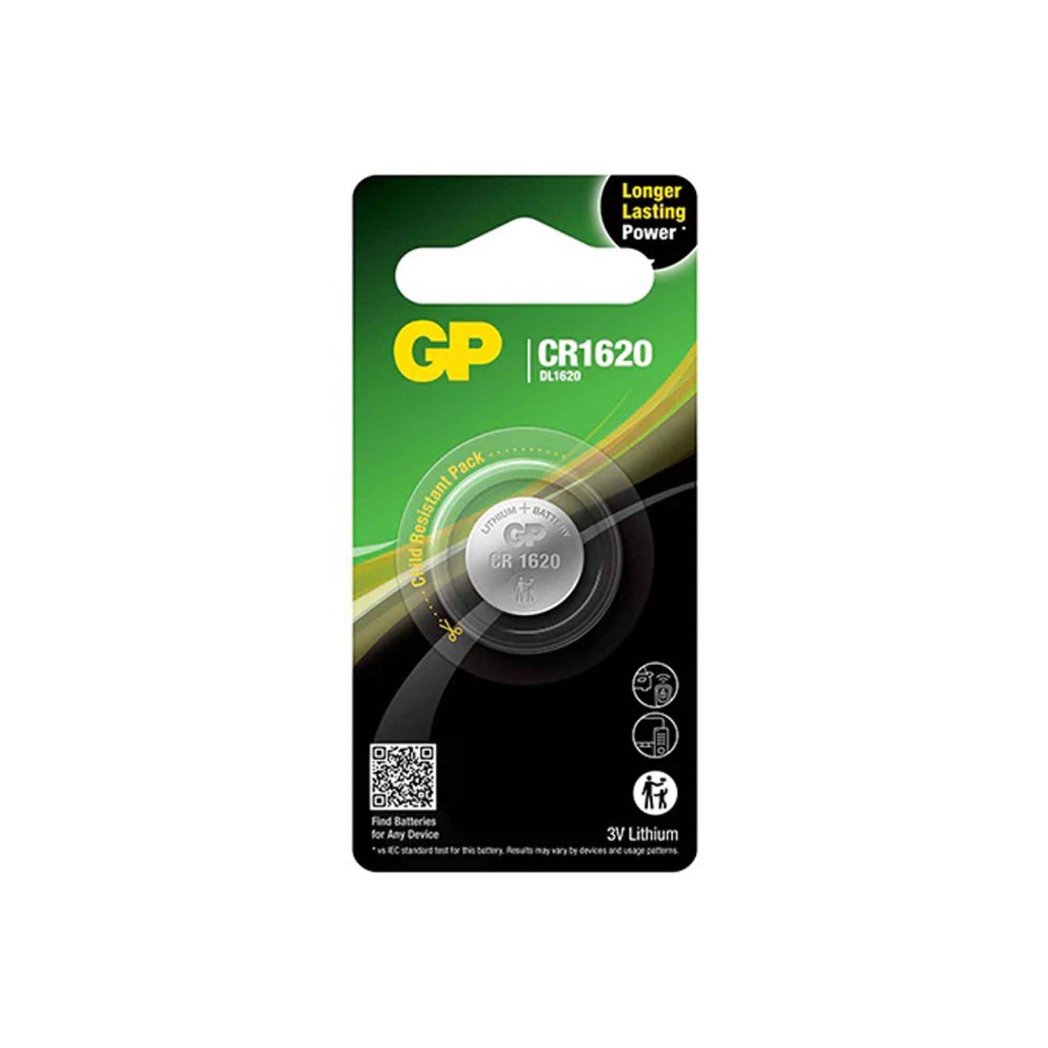 Battery GP CR1620 CR1620 — 2