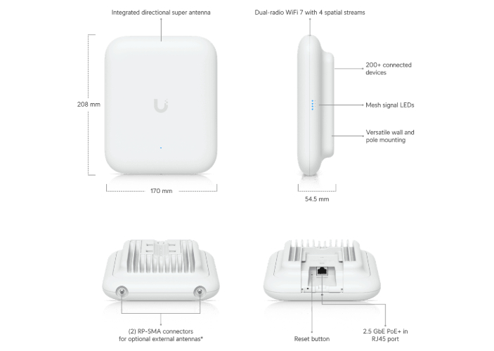 Точка доступа Ubiquiti U7-Outdoor — 5