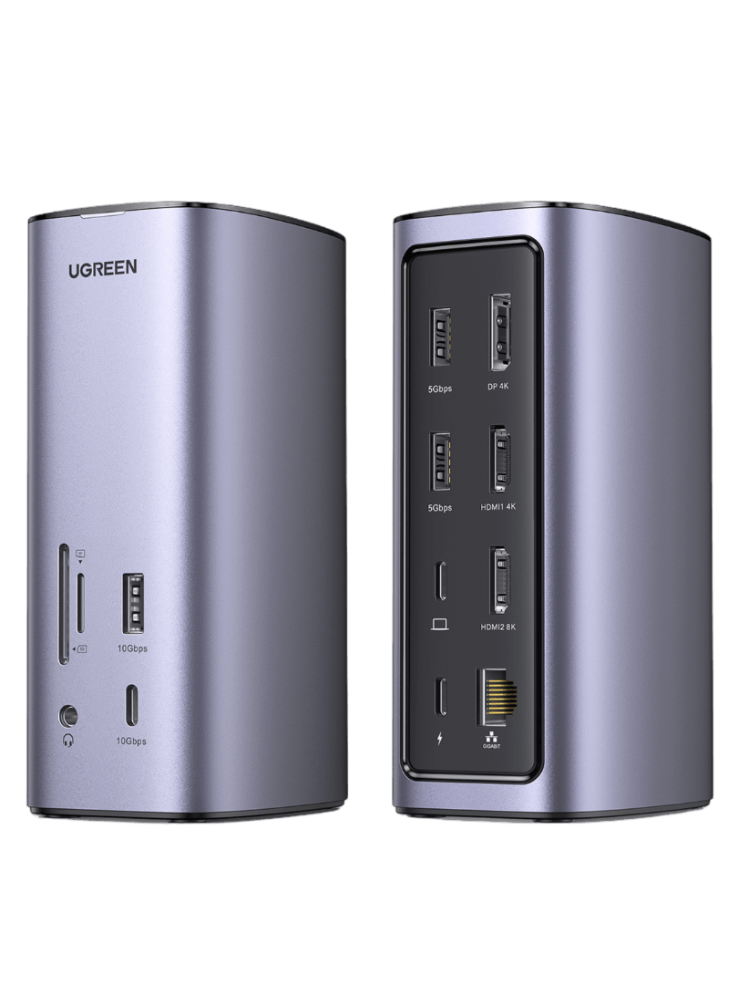 UGREEN Revodok Pro 312 90325 12 in one Universal Docking Station USB Type-C Adapter and Multiport HUB with PD LAN Card reader Audio out