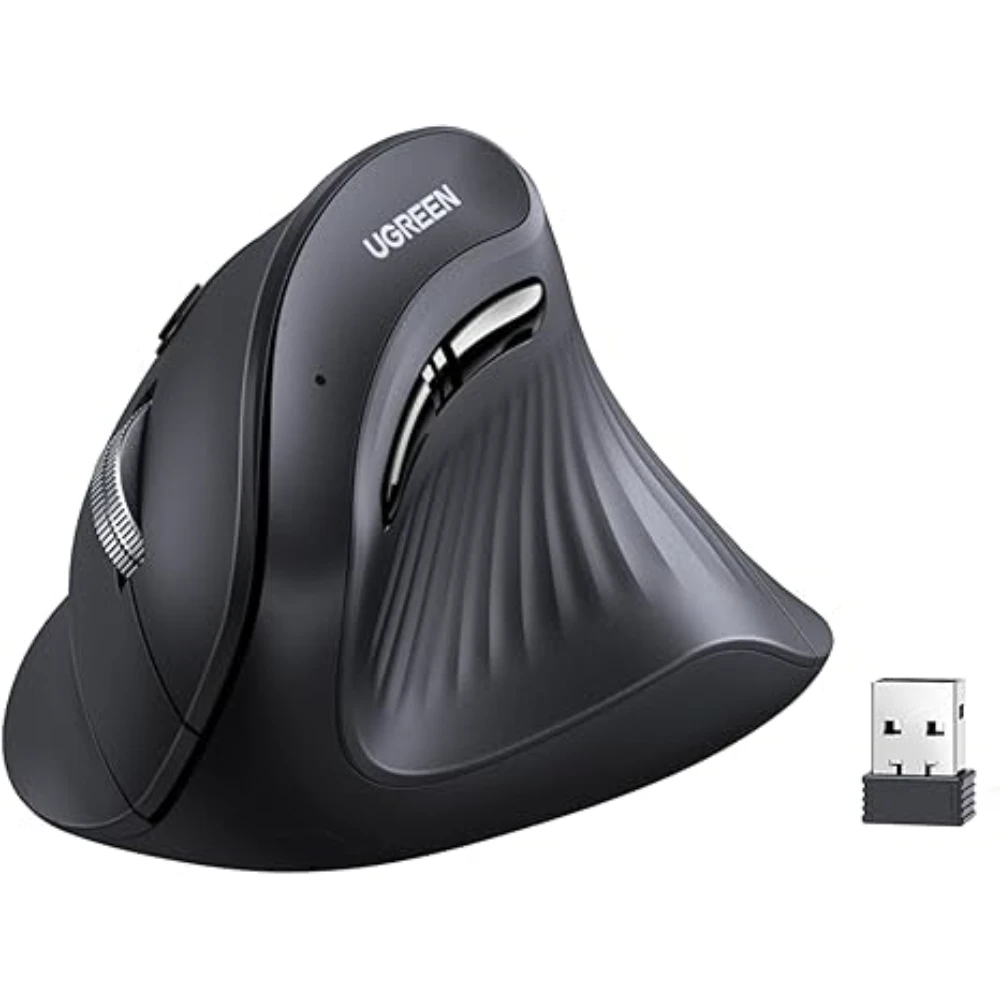 UGreen Vertical Mouse Wireless Bluetooth 5.0+ 4000 DPI Max Ergonomic Mouse with 5 Buttons 25444
