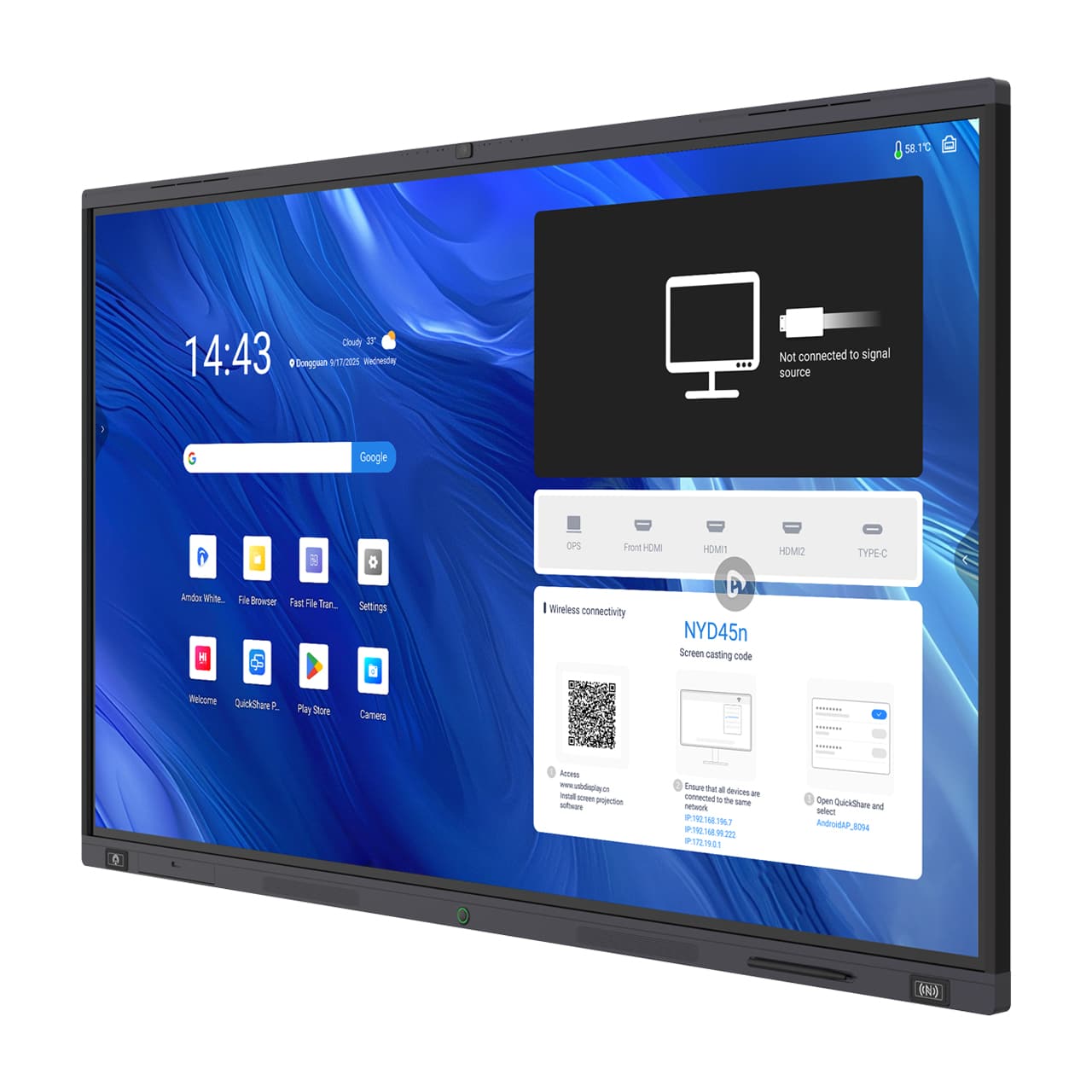 AMDOX F098AF Size - 98 Interactive smartboard — 3