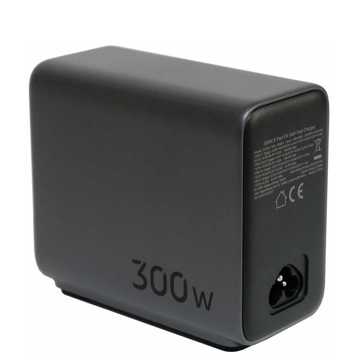 Power adapter UGREEN Nexode USB-C PD Gan 5 Ports Desktop 90903B 300W — 3