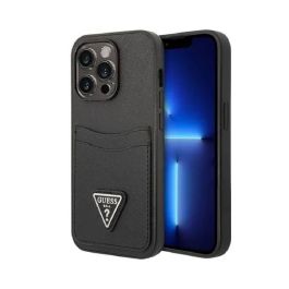 Case iPhone 14 Pro Guess Saffiano Double Card Hard Trangle Case — 2