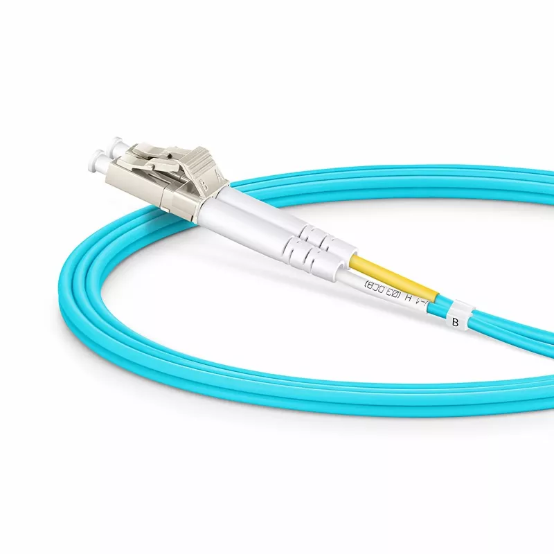 FS.COM 1m 3ft LC UPC to LC UPC Duplex OM4 Multimode PVC OFNR 2.0mm Fiber — 2