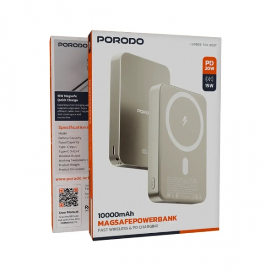 Porodo 10000mAh Magsafe Fast Wireless & PD Charging Power Bank — 2