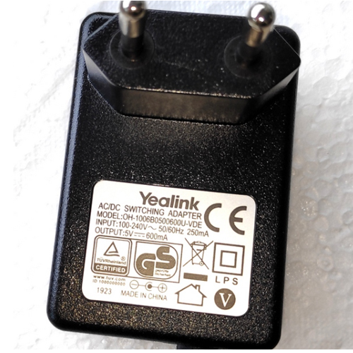 Yealink 5VDC.600MA power supply — 3