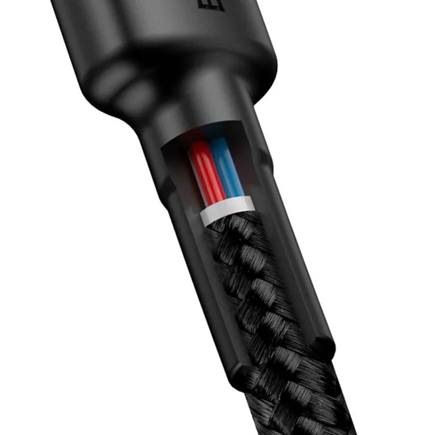 Cable BASEUS Cafule PD 2.0 60W Type-C to Type-C GR BK CATKLF-HG1 — 3