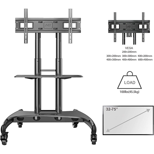 NB AVA1500-60-1P TV Cart 65 -75 — 3