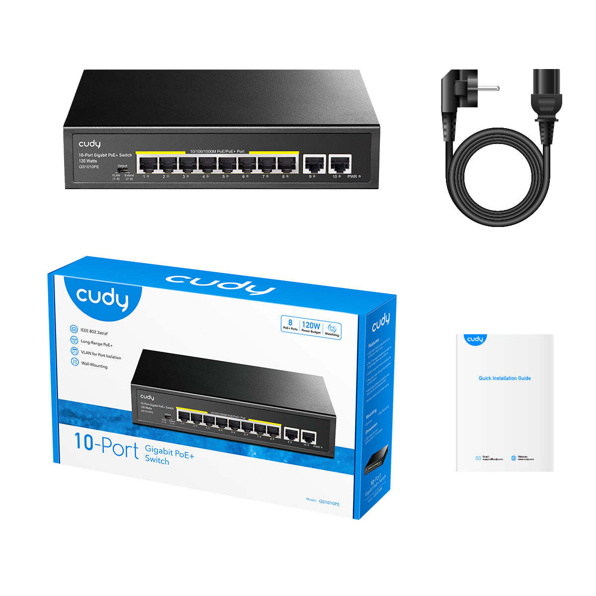 Cudy GS1010PE 10-port 10 100 ps Poe+ Switch — 3