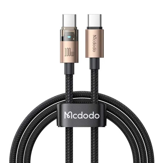 Cable MCDODO 100W USB-C to C Transparent Cable with Light 1. Desert CA-5581 — 2