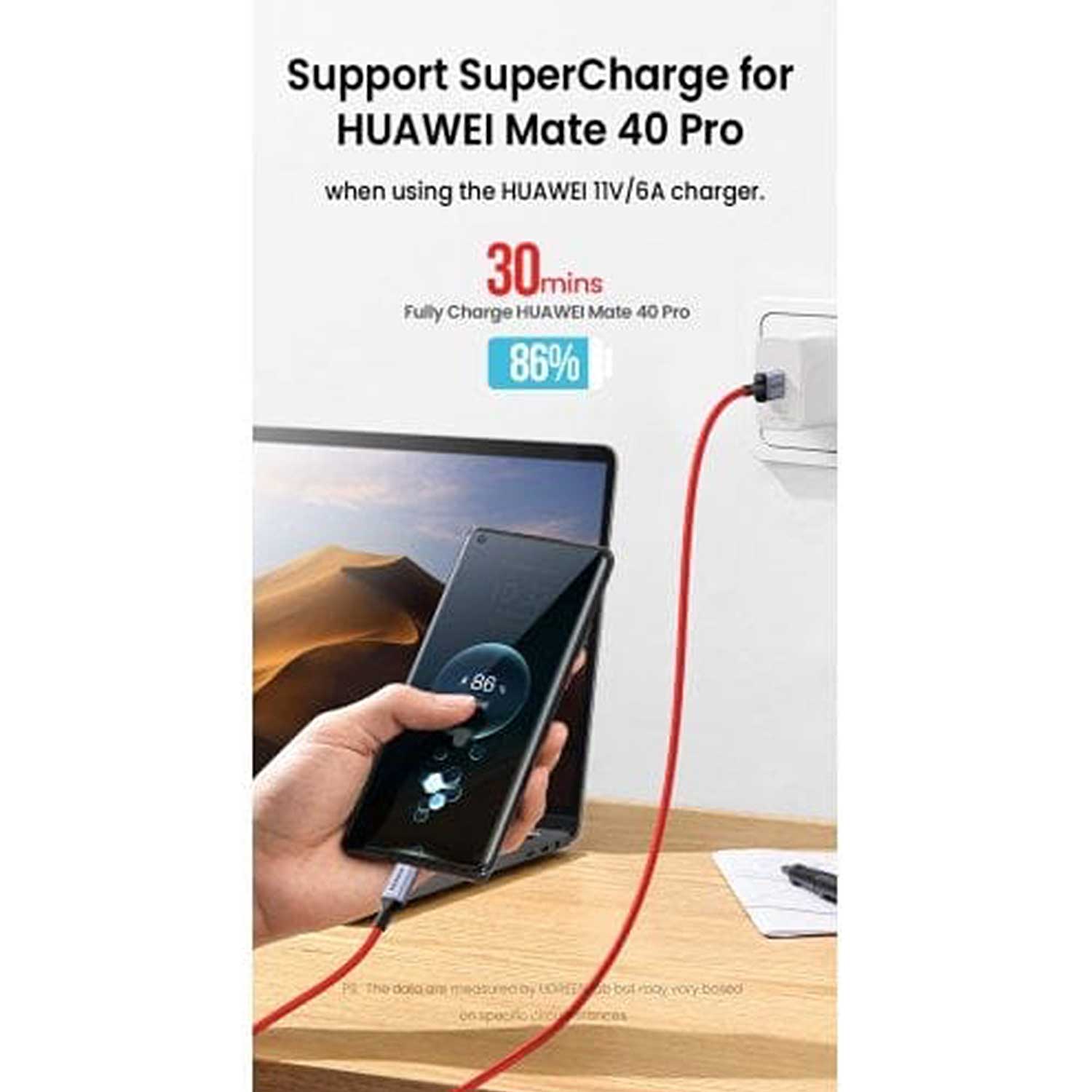 Cable UGREEN USB-A to USB-C 6A 100W Braided 20527B — 5