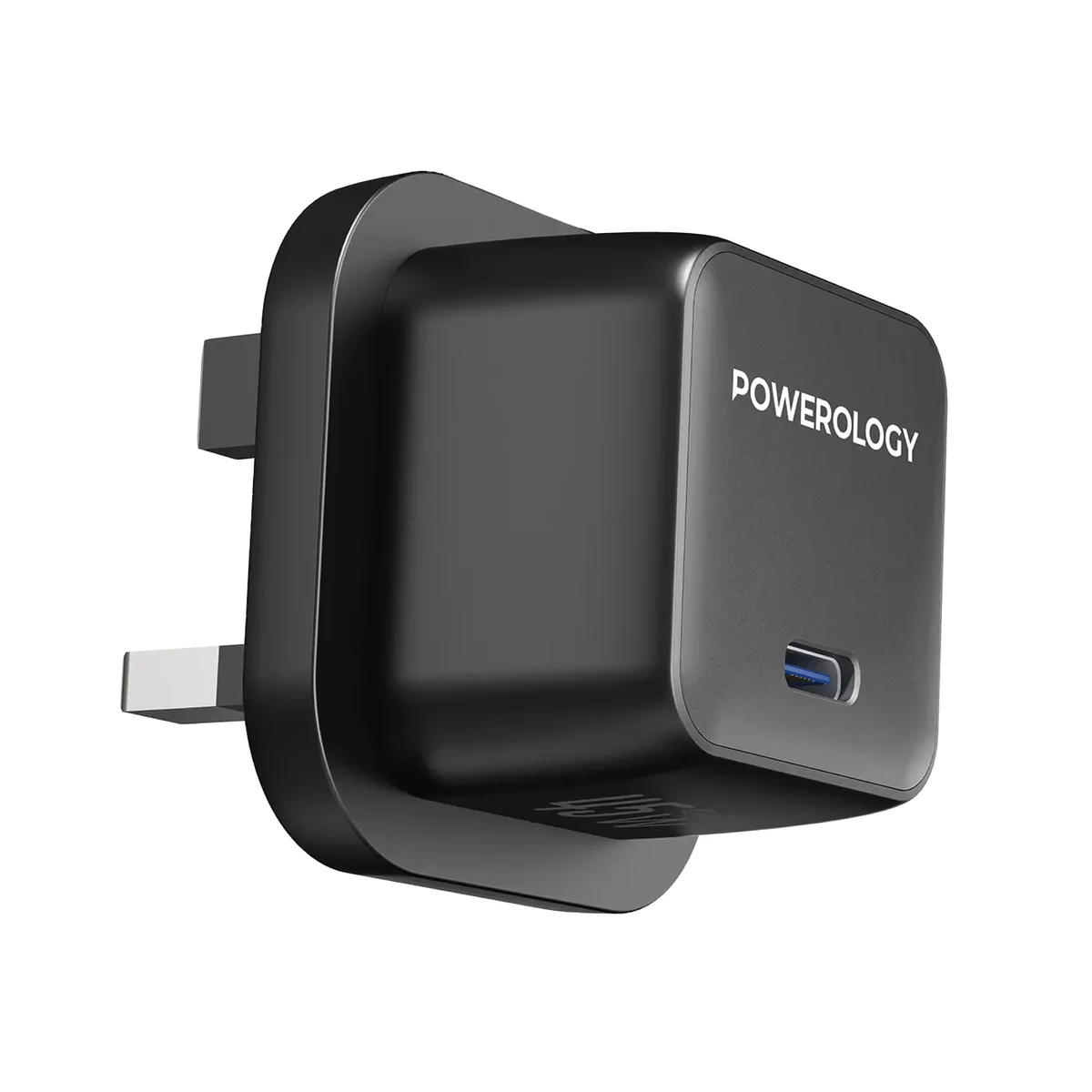 Powerology QX Pocket-Sized GaN Adapter with C to C Cable 45W
