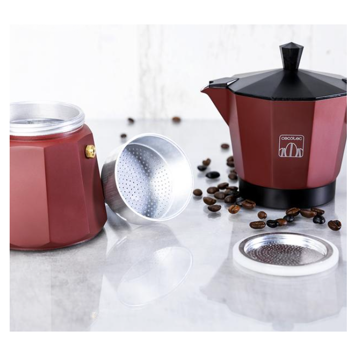 Cecotec 01665 Cafetera Italiana Cumbia Mokclassic 1200 Garnet — 2