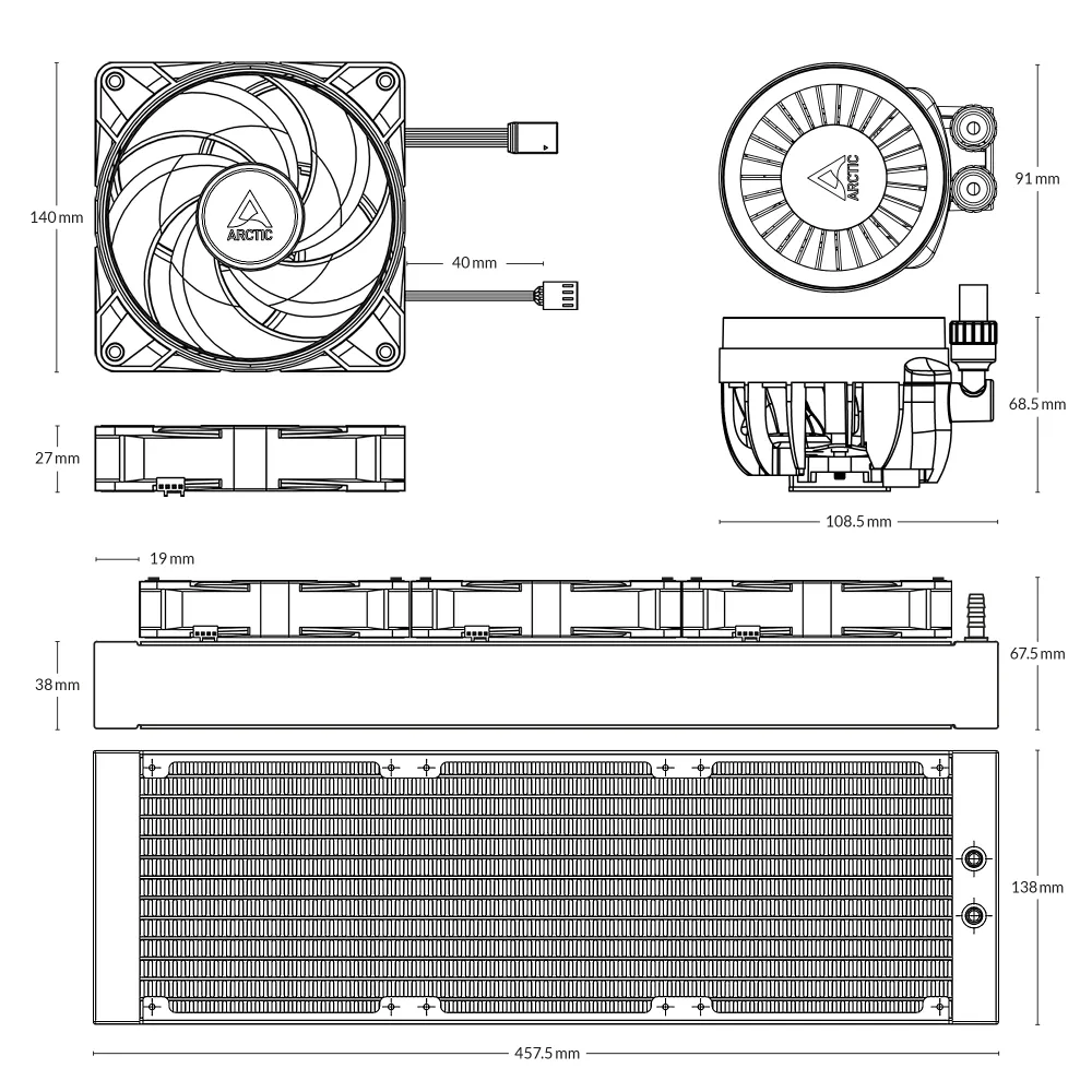 Arctic Liquid Freezer III 420 A-RGB — 7