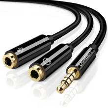 3.5mm audio adapter 2x 3pin to 4pin UGreen 306203.5mm audio cable - Headphone Splitter — 2