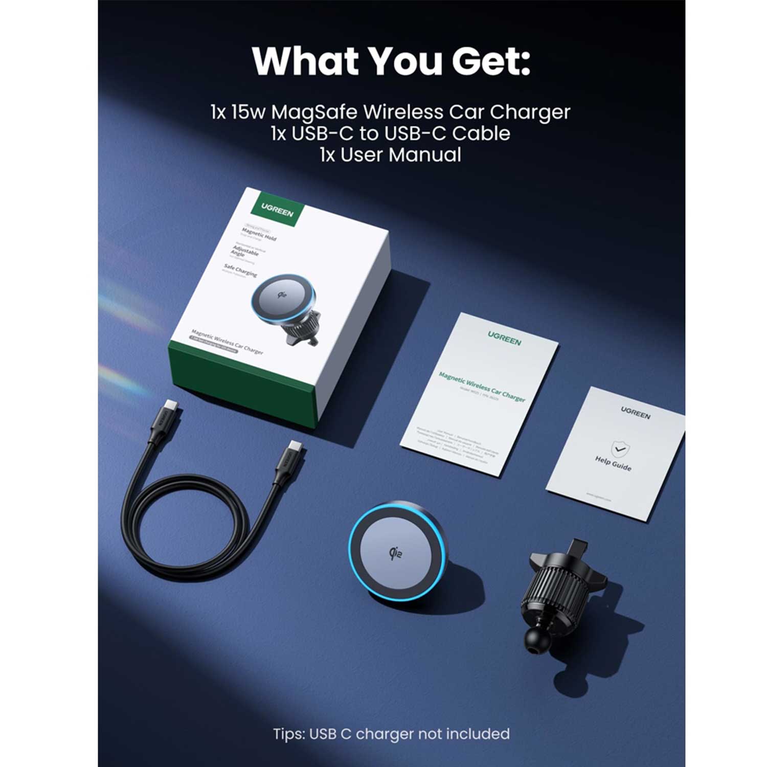 Car adapter UGREEN Qi2 Magnetic Car Wireless Charger 35970 15W — 5