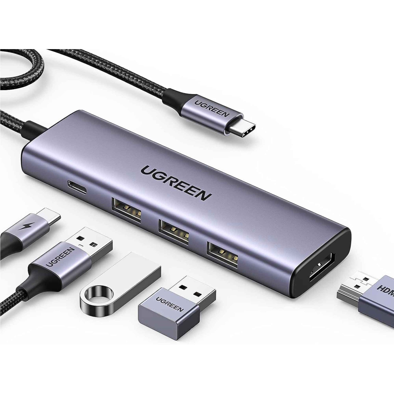 Usb-hub UGREEN USB-C to 3 x USB 3.0 HDMI PD GR 15597 — 2