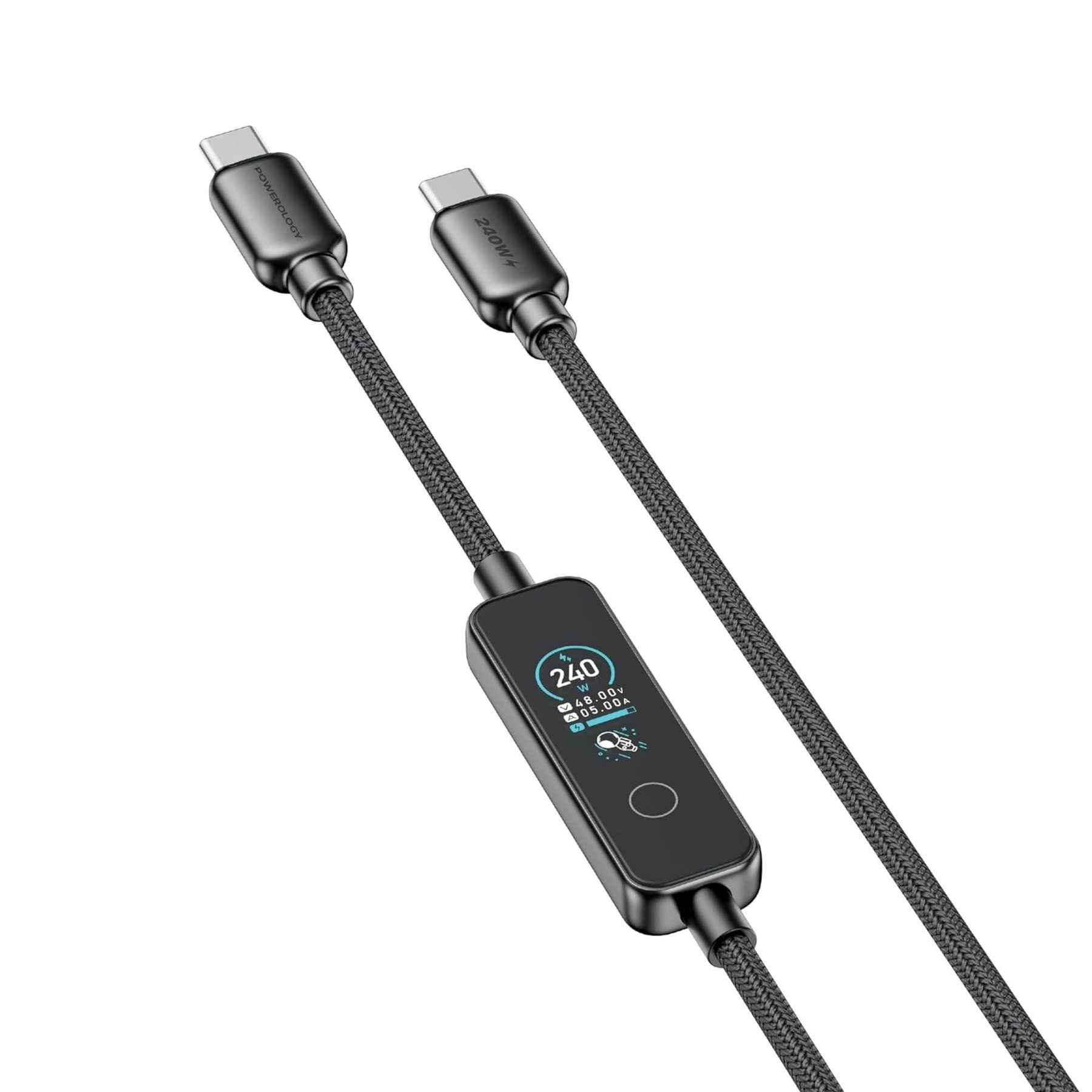 Powerology TFT Display 240W C to C cable — 2