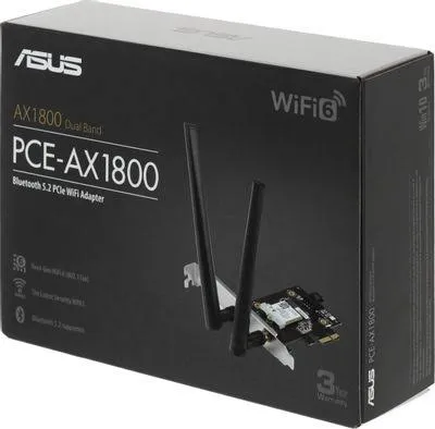 PCE-AX1800 Dual Band PCI-E WiFi 6 Bluetooth 5.2 — 4