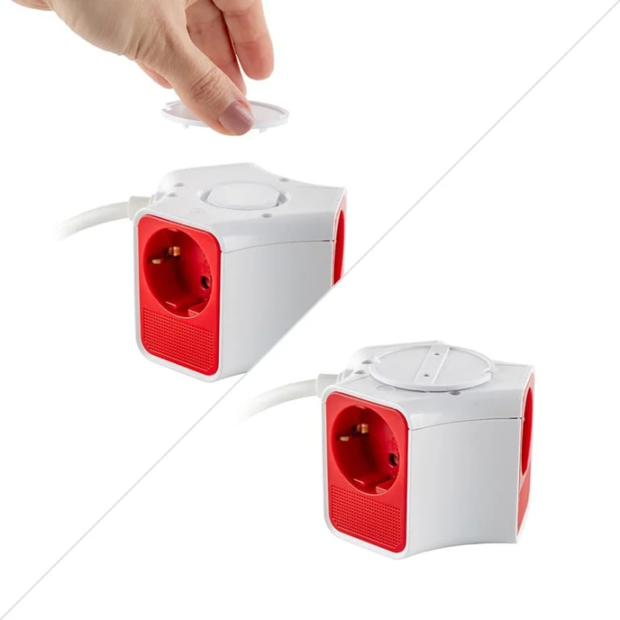Muhler Portable Multiple Socket with 3-way Shuttered Outlets and 2-way USB-A and USB-C 1006118 — 3