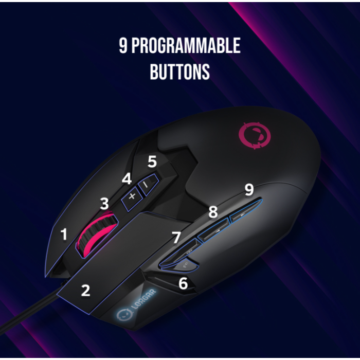 Lorgar Stricter 579 RGB 9 buttons Wired Mouse LRG-GMS579 — 10