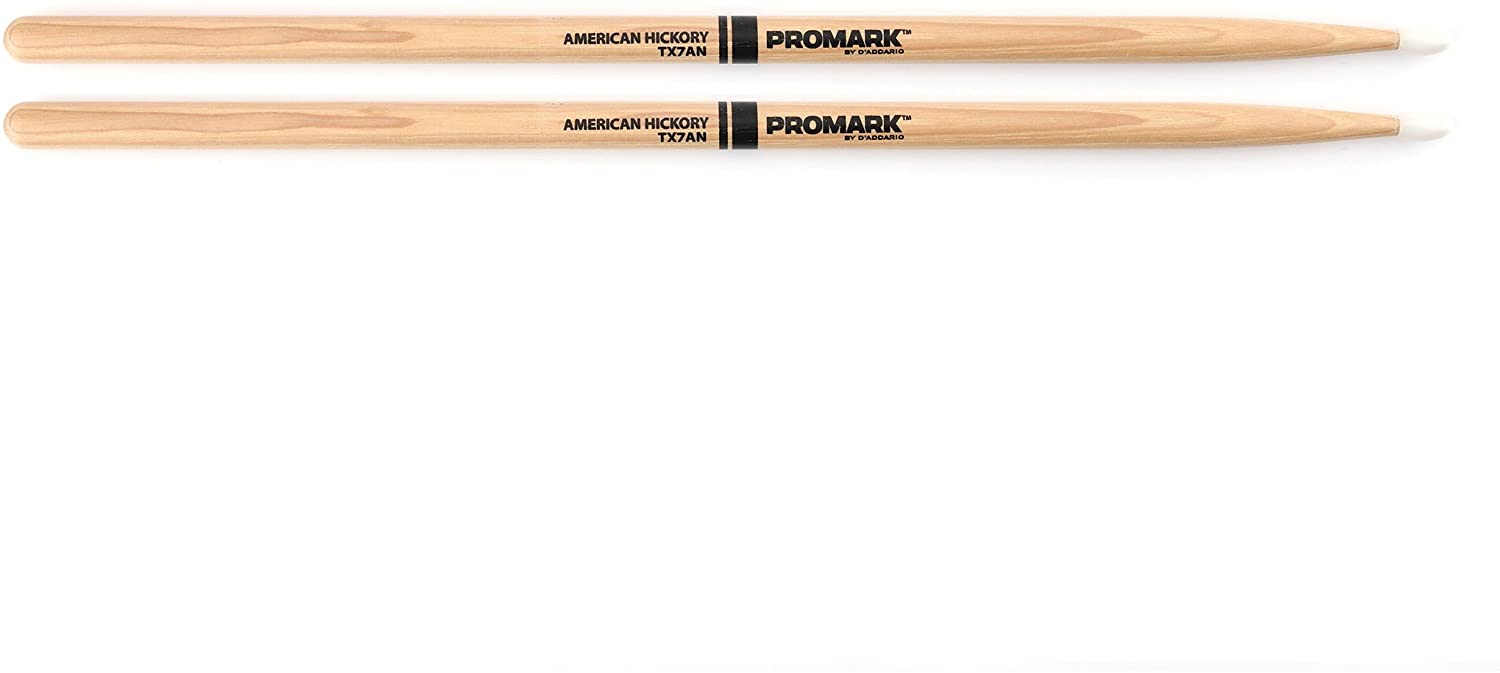 Promark TX7AN American Hickory Nylon Tip Drum Stick — 2