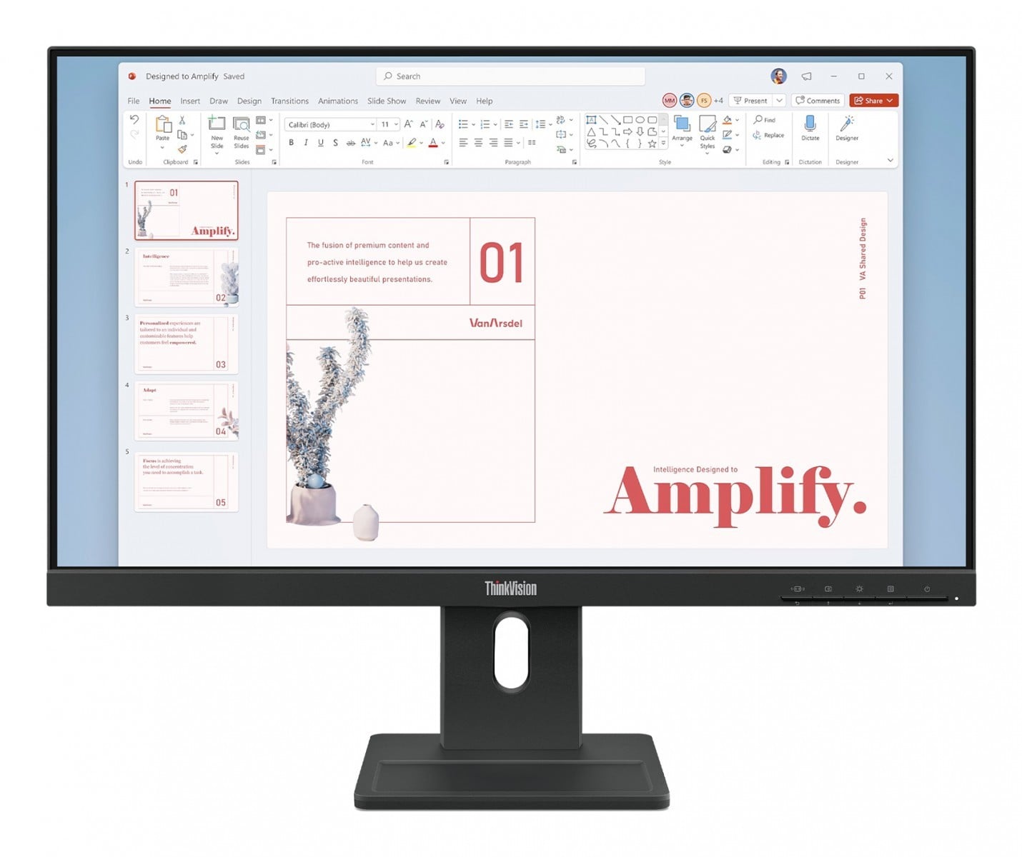 Think Vision E24-40 64BAMAT1EU WLED IPS monitor 23 4mc Full HD 90° rotate height adjust stand — 2