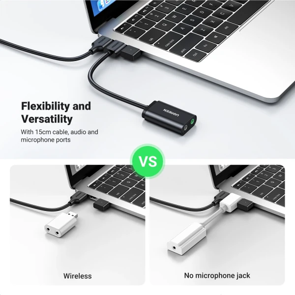 External sound adapter UGREEN USB 2.0 30724 — 3