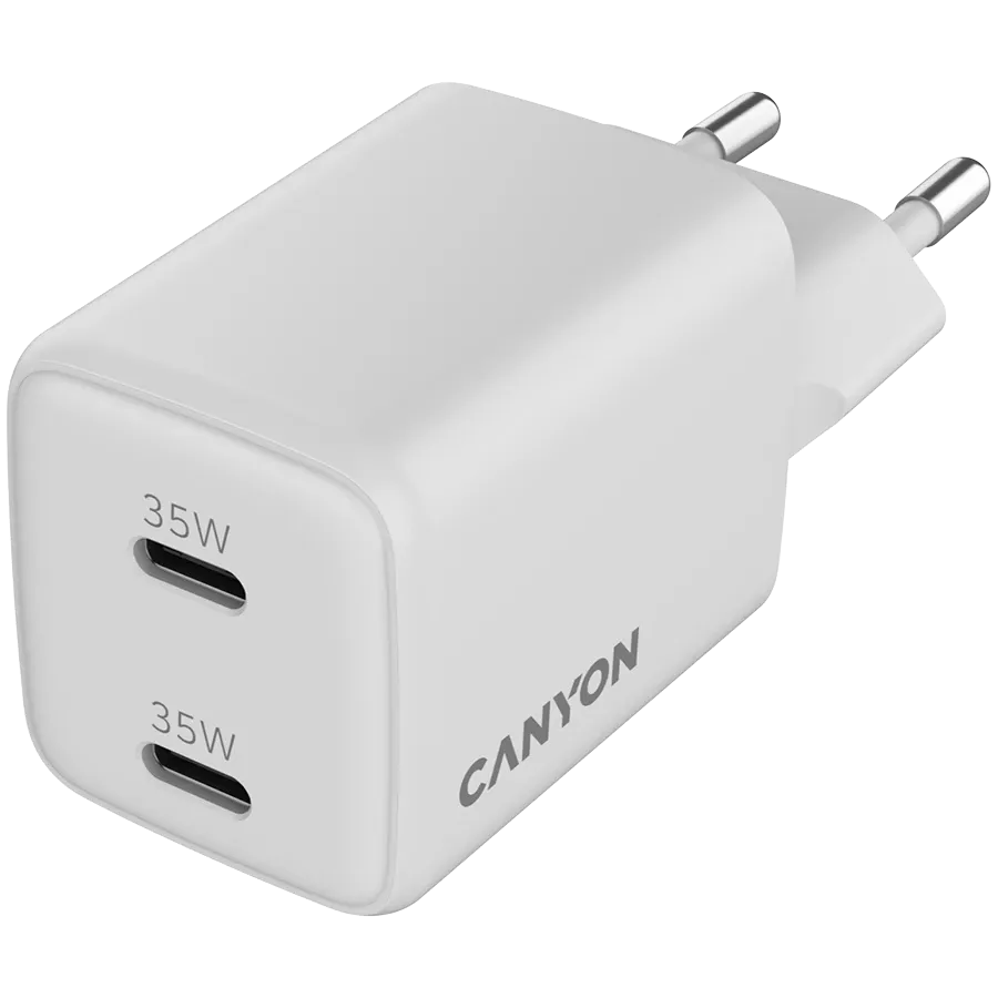 CANYON Power Adapter CU35CC 2*USB-C 2*USB Type C 35W — 3