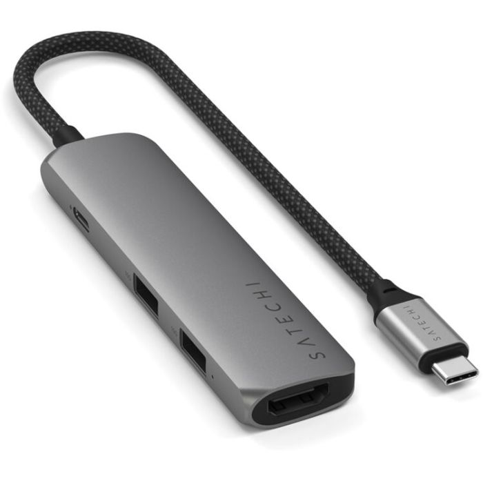 Satechi 4 in 1 USB-C Slim Multiport Adapter 4K ST-P4SM — 2
