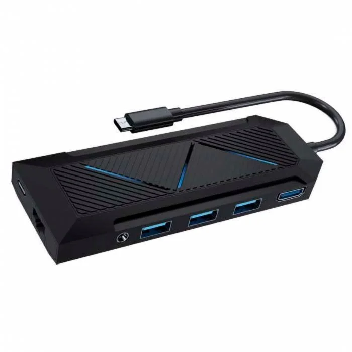 Adapter Porodo Gaming RGB 9-in-1 USB-C Hub 100W — 2