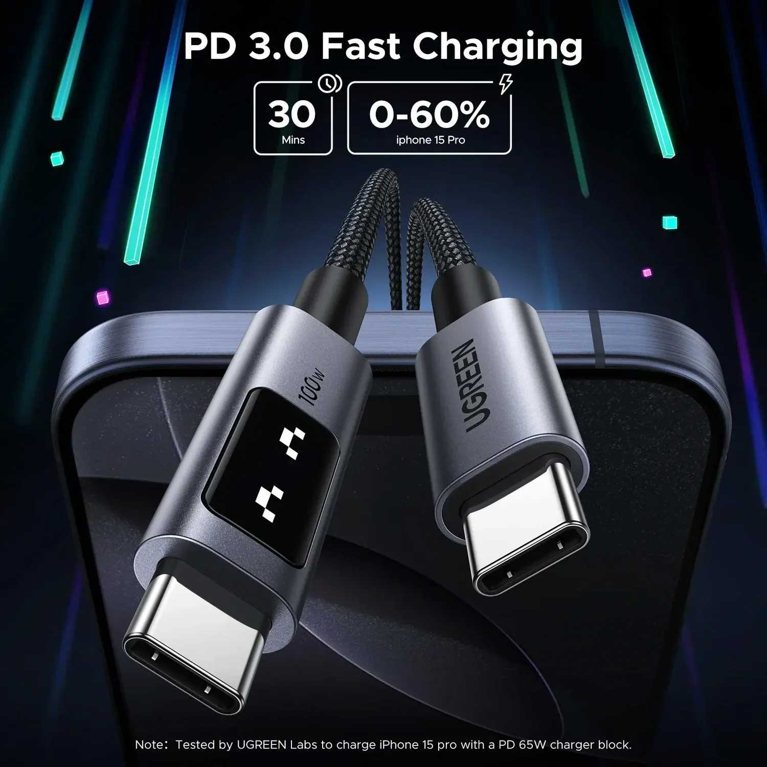 Cable UGREEN Uno USB-C to USB-C 45612 — 4