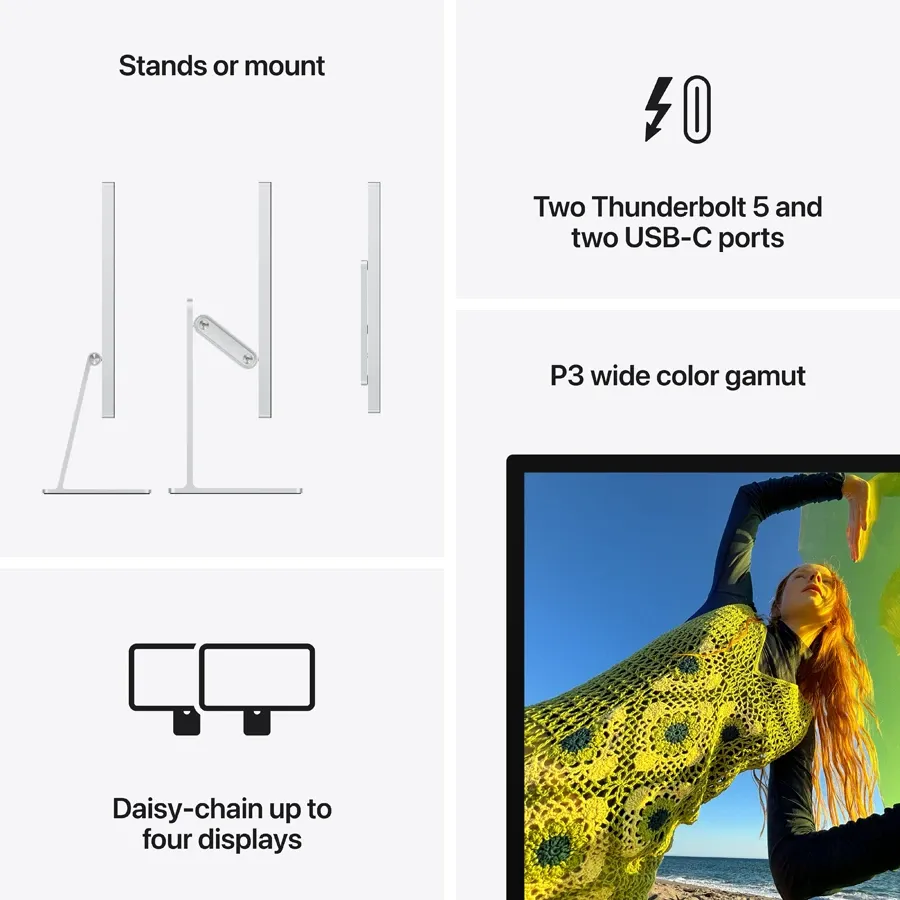 Studio Display - Standard glass - Tilt- and height-adjustable stand — 12