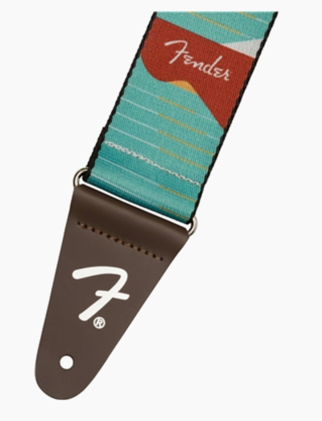 Fender Icon Guitar Strap Sunrise Turquoise — 2
