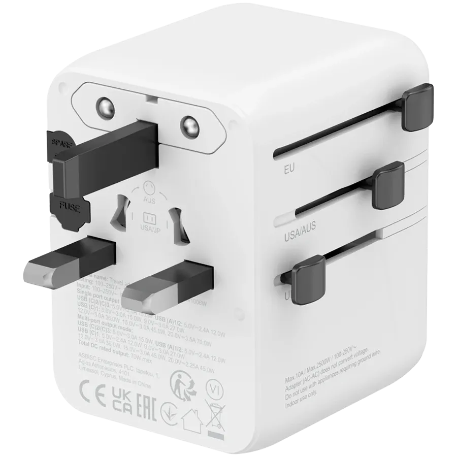CANYON Power Adapter OnTour 70 5*USB USB-C 3*USB Type C 70W — 2