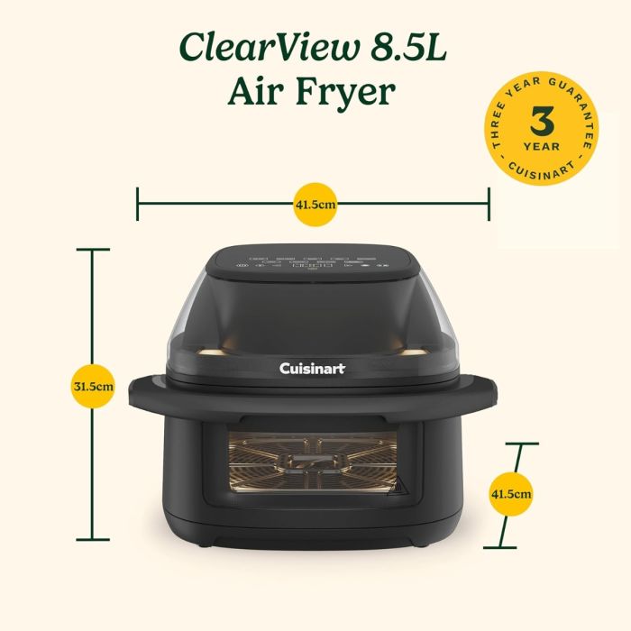 Cuisinart AFC9E Air Fryer clearview basket 8.5L — 2