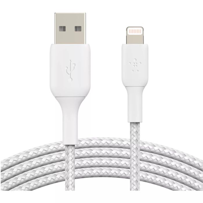 Belkin Lightning Braided Cable WHT CAA002BT2MWH — 2