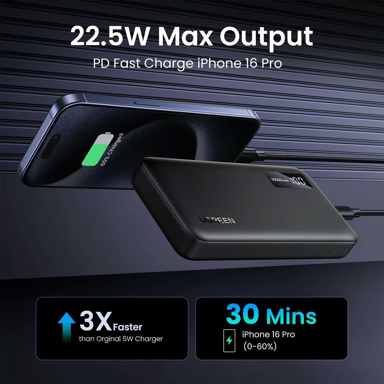Power bank UGREEN PB311 10000mAh 22 W PD 3.0 25742 — 7