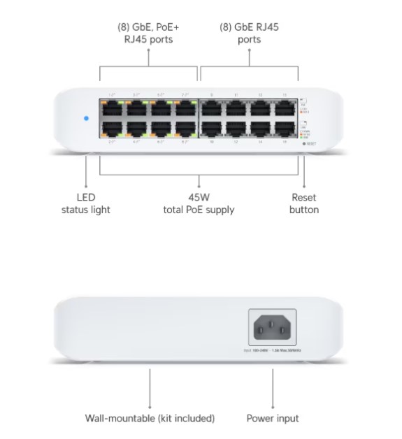 Switch UBIQUITI USW-Lite-16-POE — 3