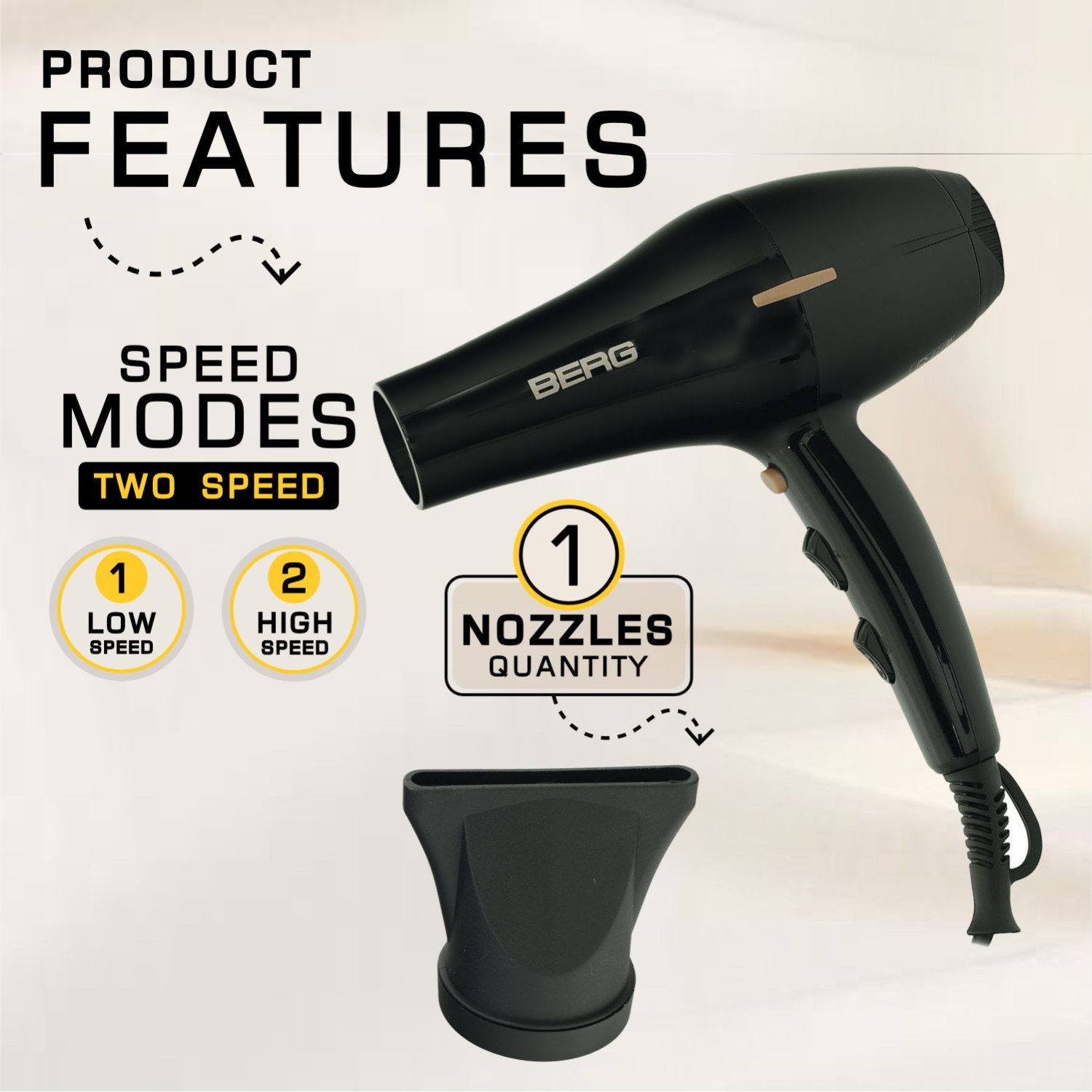 Hair dryer BERG HD-8926 — 2