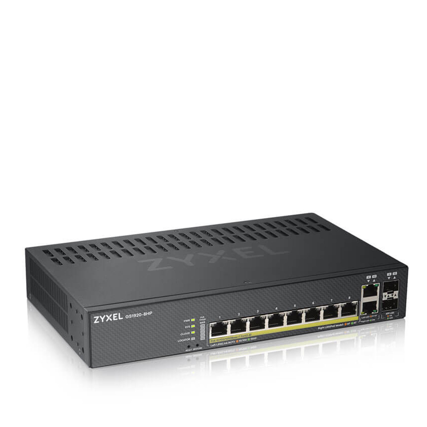 Network switch ZYXEL NebulaFlex GS1920-24HPV2 Smart L2 Gigabit 24xRJ-45 4x Combo SFP RJ-45 375W PoE bgt Rack 19 GS192024HPV2-EU0101F — 2
