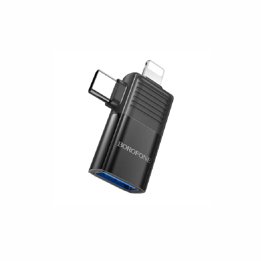 Адаптер Borofone BV18 IP USB-A — USB-C male и USB-A — USB-A female 2in1 — 3