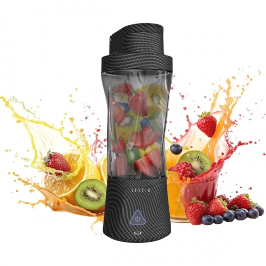 Levelo AeroFlex 6 Blades Portable 6000mAh Carbon Fiber Blender Smoky — 2