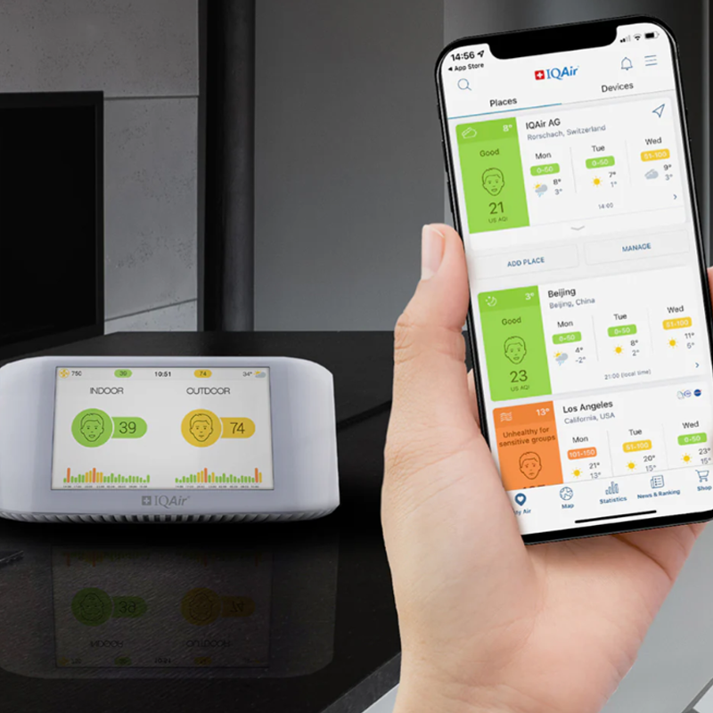 Indoor air quality monitor IQAir AirVisual Pro EU 360 10 00 08 — 4