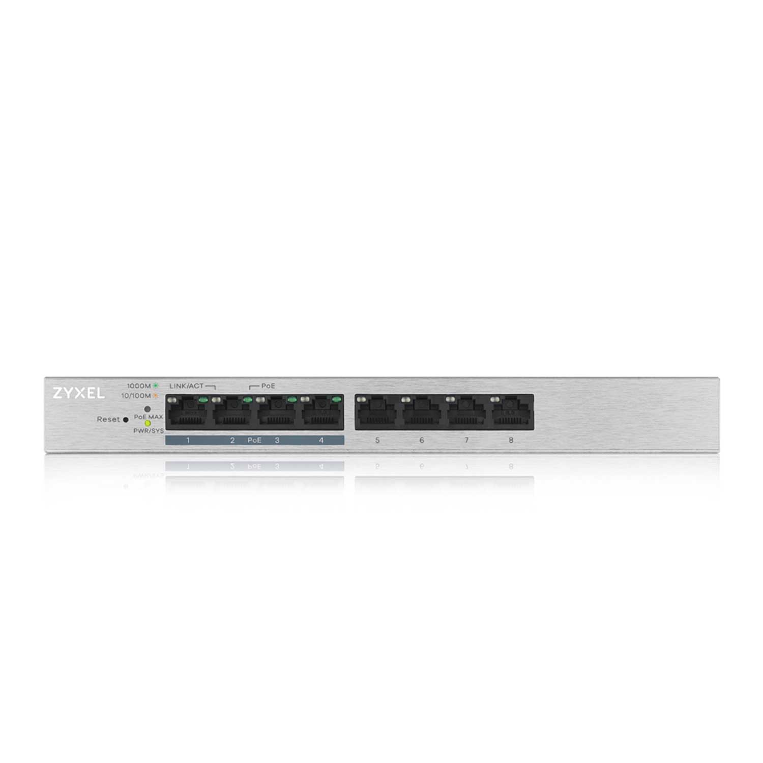 Network switch ZYXEL GS1200-8HPV2 Web-managed Gigabit 8xRJ-45 4xPoE 60W budget GS1200-8HPV-EU0101F — 2