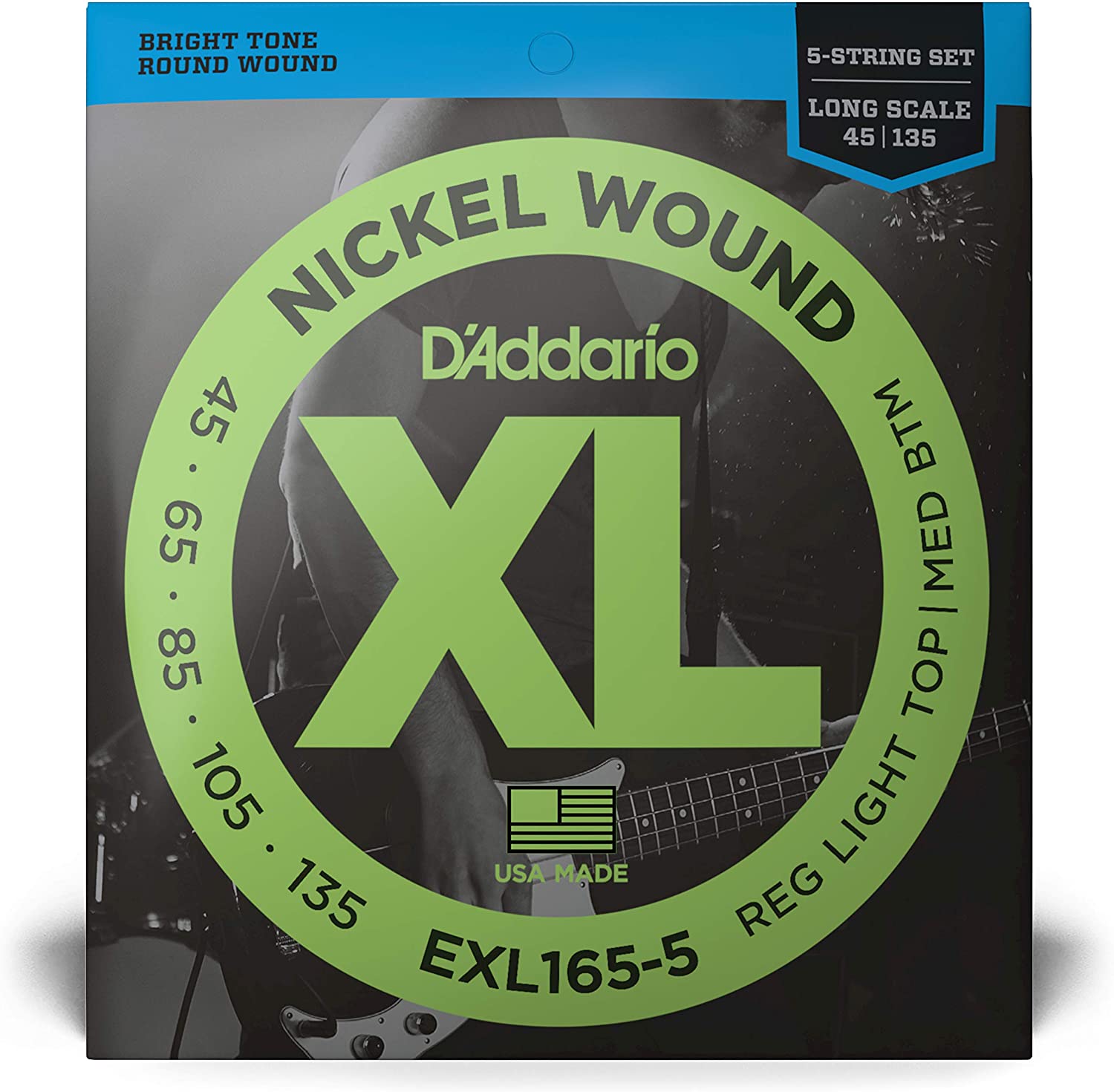D Addario EXL165 5-String Bass Guitar Strings Set — 2