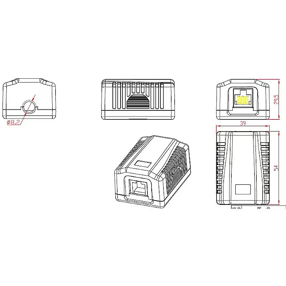 Wall outlet NCAC-FS-SMB1 Wall outlet 1port — 2