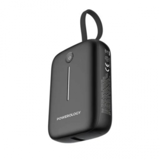 Powerology Power Bank PD20W 10000mAh Type-C Port and USB-A Port with Built-in 30CM PPBCHA66-WH — 2